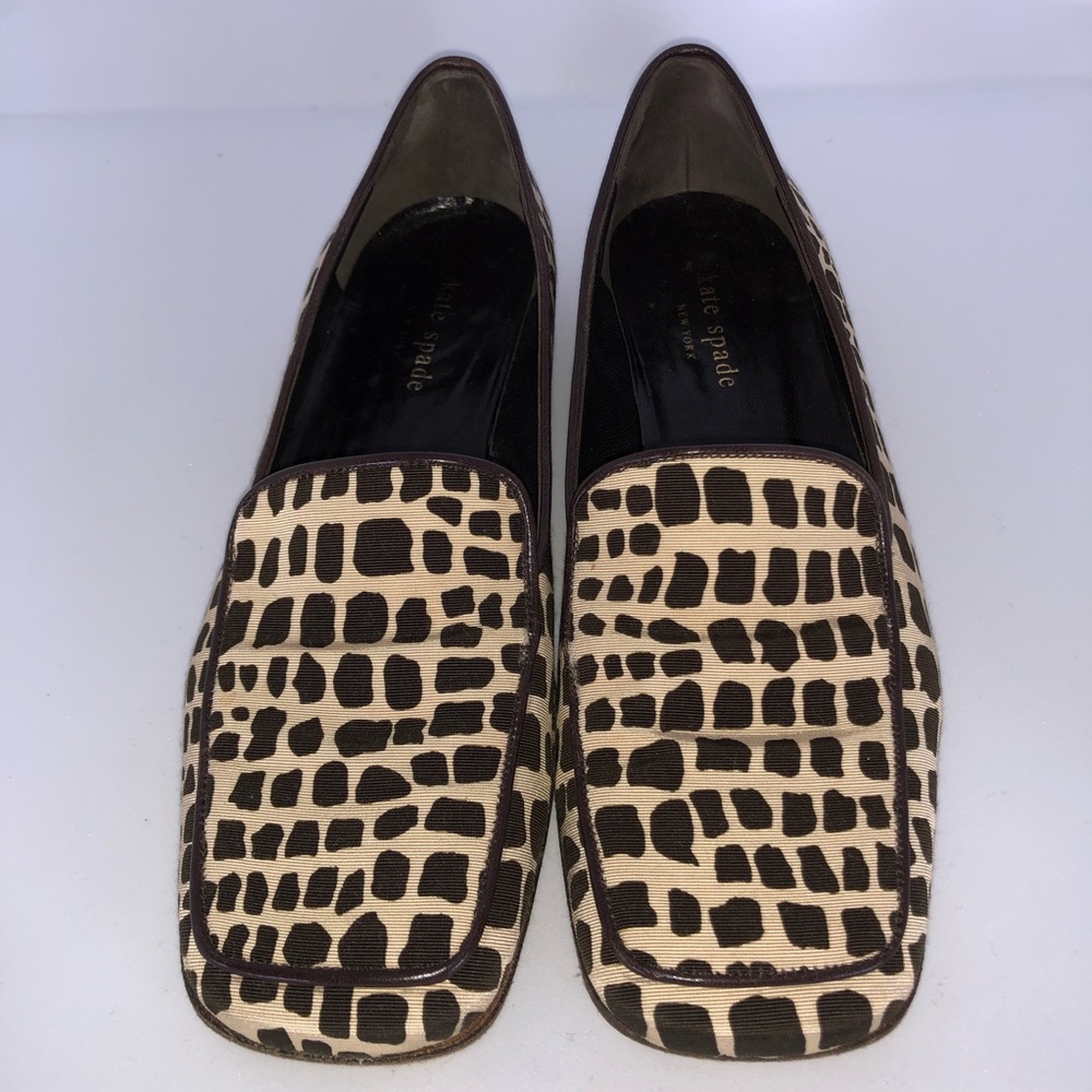 Kate Spade Penny lizard print loafers